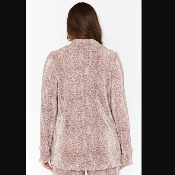 Show Me Your Mumu Overtime Button Down in Snake Pleat - Picture 5 of 9